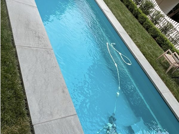 Clean pool siding after soft wash Cary NC