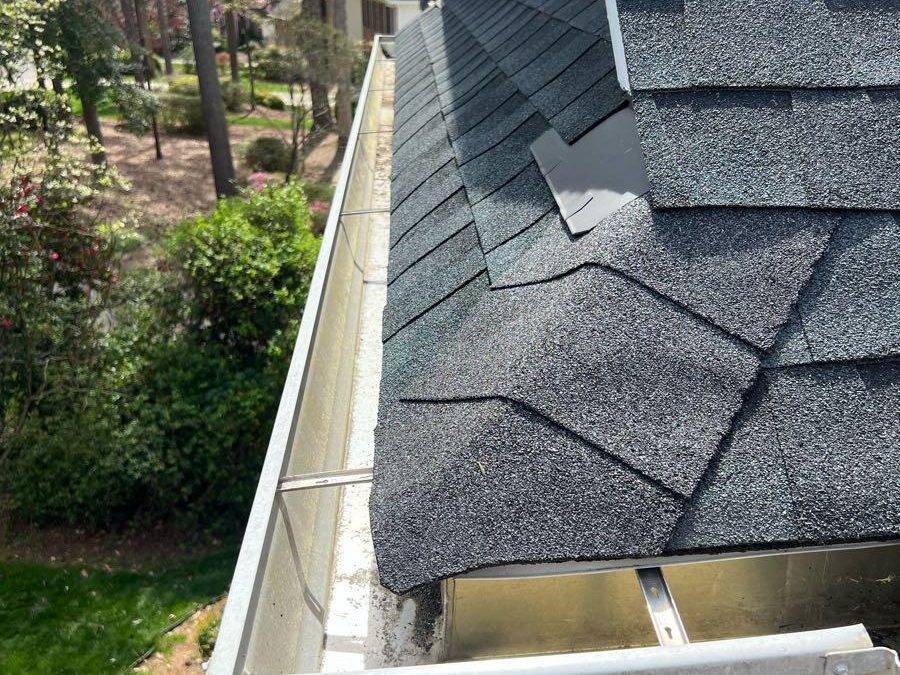 Clean gutters after professional gutter cleaning service Raleigh NC